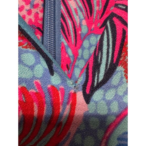 LILLY PULITZER Arcelle Printed Dress Ruby Red Wild Times Print Puff Sleeves Sz S - Picture 14 of 14